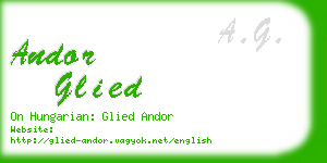 andor glied business card